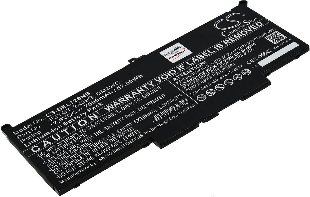 Akku für Laptop Dell Latitude 7390, 7,6V, Li-Ion