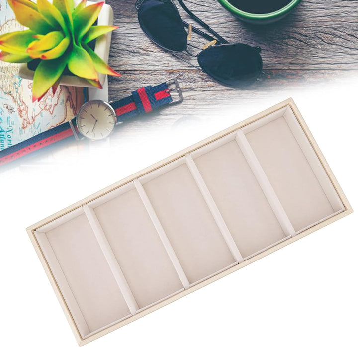 Brillenetui, 5 Gitter, Sonnenbrillen Organizer für Damen, Herren, ohne Abdeckung, Brillen Aufbewahru