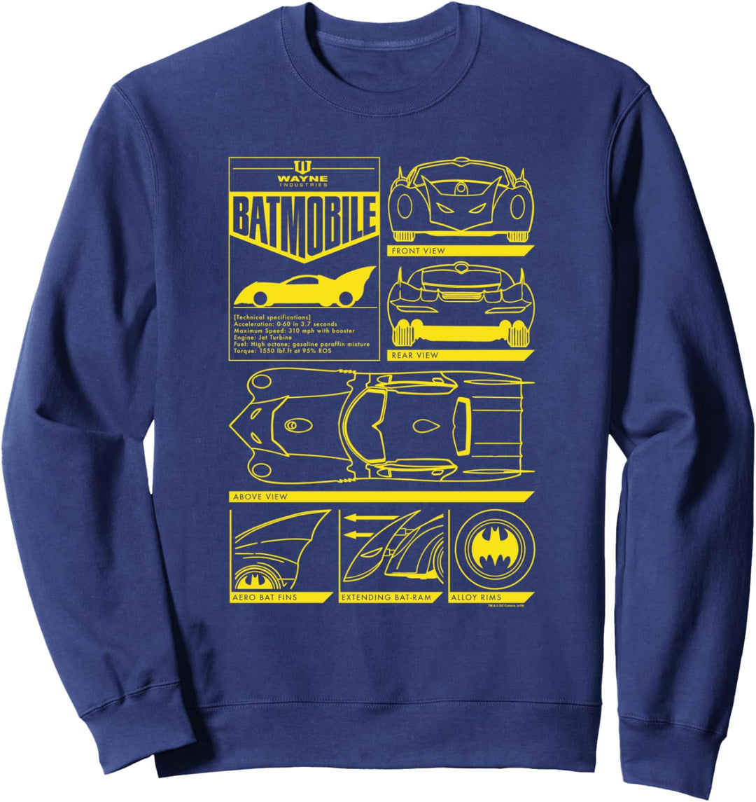 Batman Batmobile Specs Sweatshirt