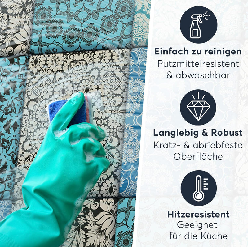 CREATISTO Klebefliesen Stickerfliesen Fliesenfolie - Stylische Sticker Aufkleber für Fliesen I Klebe