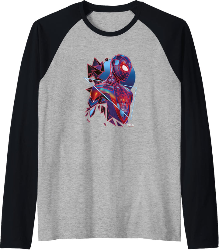 Marvel Spider-Man: Miles Morales Shattered Portrait Raglan
