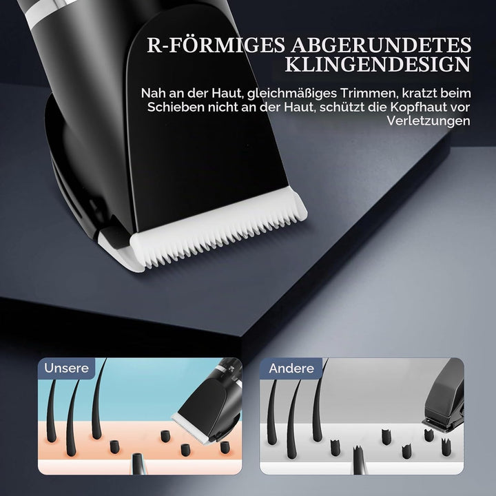 Cozary Haarschneidemaschine, Barttrimmer Herren Profi mit LED-Anzeige, 180 Min, Bartschneider Herren