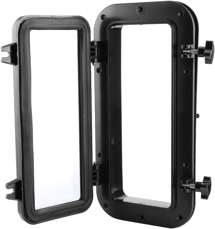Ladieshow Boot Bullauge 4mm Öffnung Portlight Rechteckiges Bullauge Temperglas UV-beständige Fenster