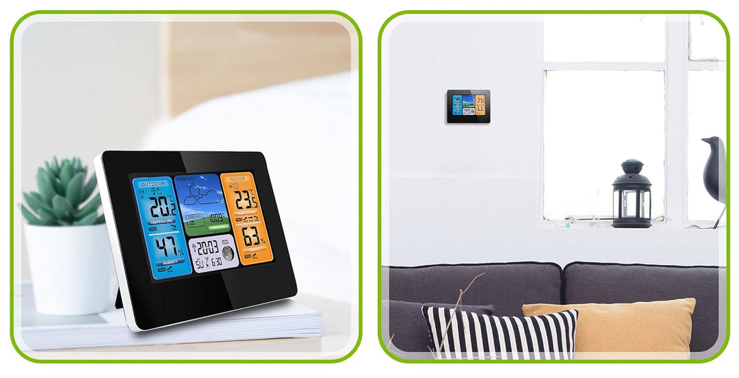 BERDSEN Wetterstation mit Display BD-902 Aussen- und Innentemperaturmessung Snooze-Alarmfunktionen B