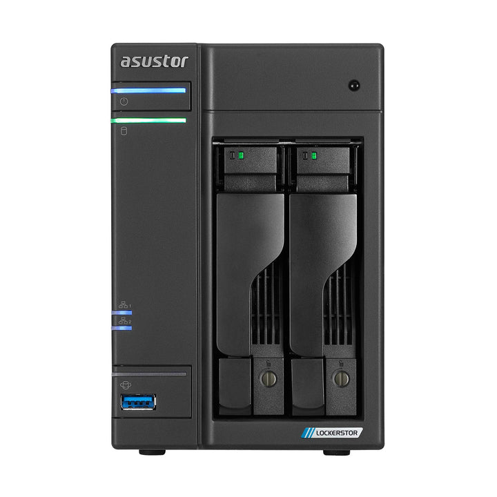 Asustor AS6602T | Lockerstor 2 | Netzwerkspeicher | 2,0 GHz Quad-Core, zwei 2,5 GbE Port, drei 3,2 U