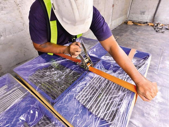 Perel ARAT5 Spanngurt mit Ratsche Und Haken, Maximal Last: 1000 kg, 9 m x 50 mm Abmessungen