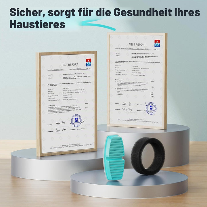 FOFNON 24 Filter für Katzenbrunnen, 12 Stück Filter + 12 Stück Schaumstofffilter für Katzentrinkbrun