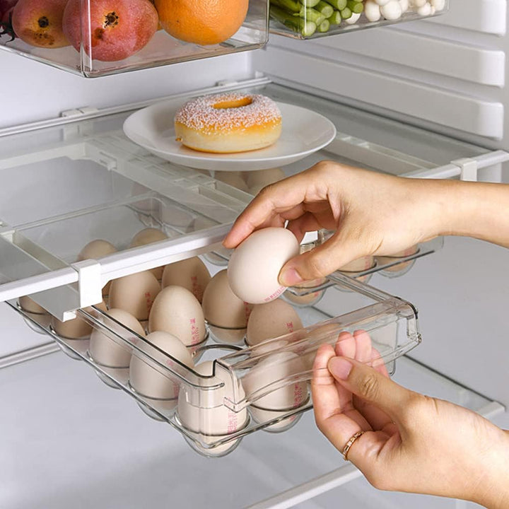 Viesap Kühlschrank Organizer, 2 Pack Kühlschrank Organizer Schublade, Ausziehbare Kühlschrank Schubl