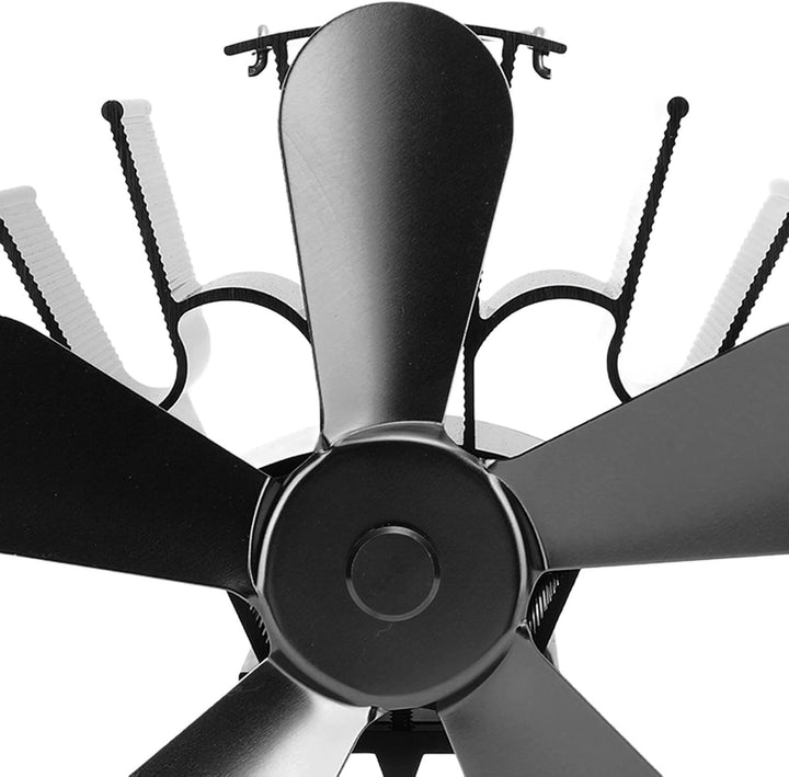 Pssopp Holzofenventilator, 5 Flügel, Wärmebetriebener Ofenventilator, Grosser Luftstrom, Kaminventil