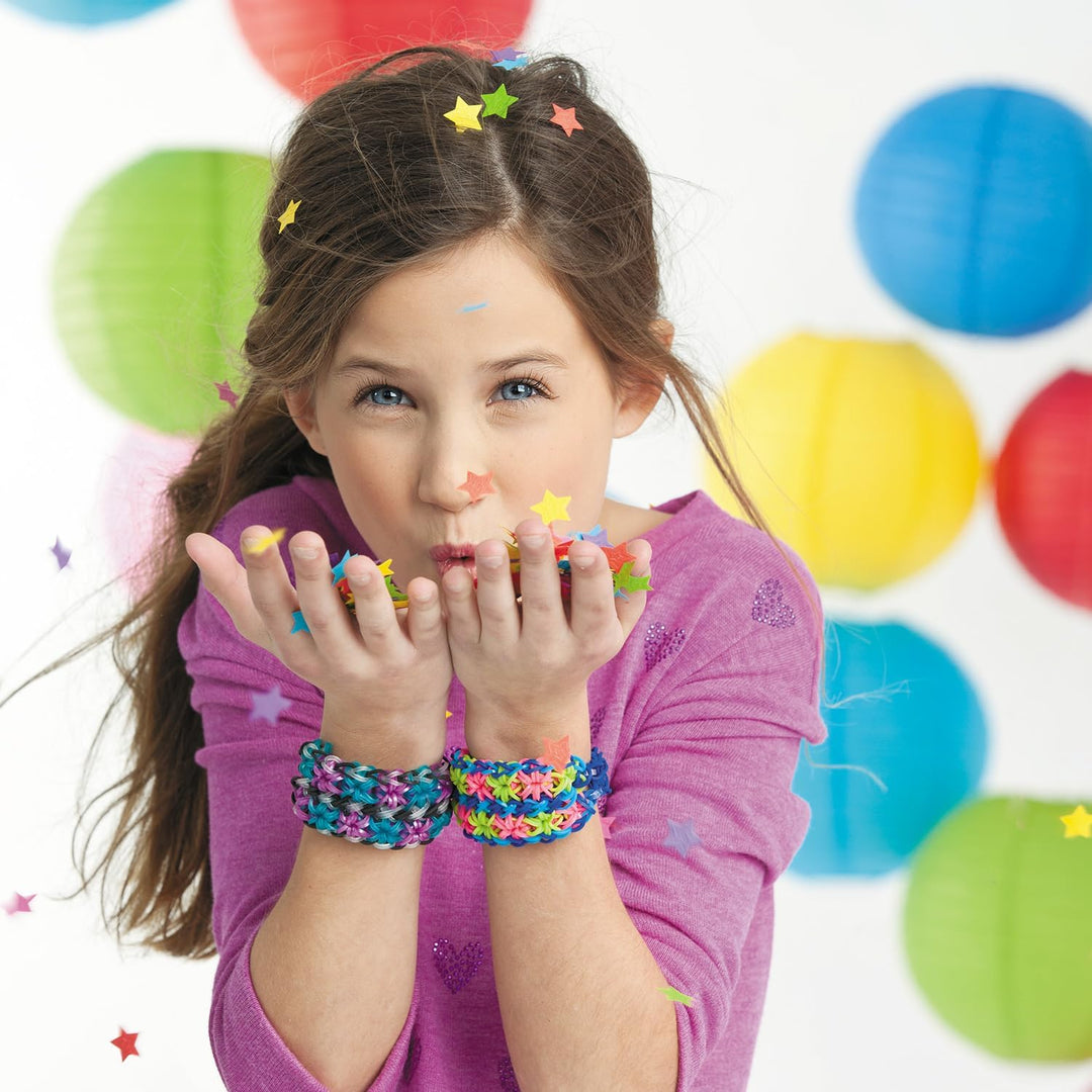 BANDAI - Rainbow Loom Mega Combo Set - Riesiges Set - Armbandherstellung - Bastelspass - Webstuhl mi