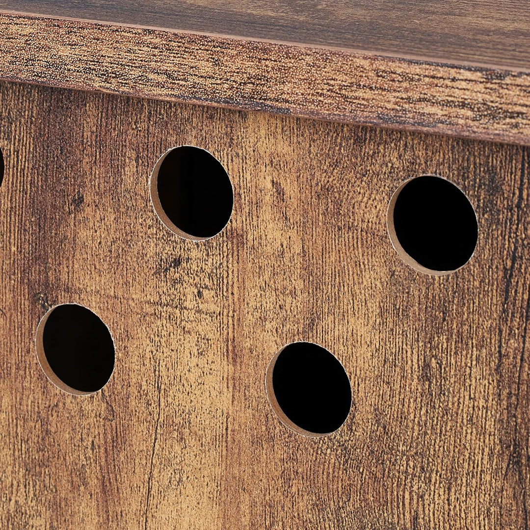 Relaxdays Katzenschrank für Katzentoilette, Tür mit offenem Eingang, Industrial-Stil, HBT 50x48x50 c