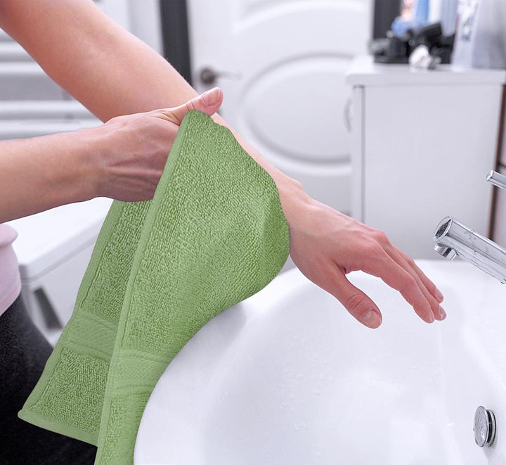 Utopia Towels Handtücher, Baumwolle, 600 g/m², 6 Stück Grün, Grün 41 x 71 cm (6 Hand Towels)