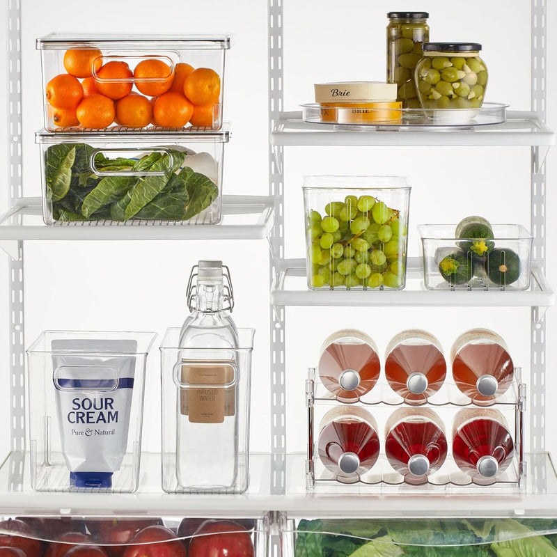 mDesign kleiner Vorratsbehälter für Küche und Kühlschrank – praktische Aufbewahrungsbox ohne Deckel