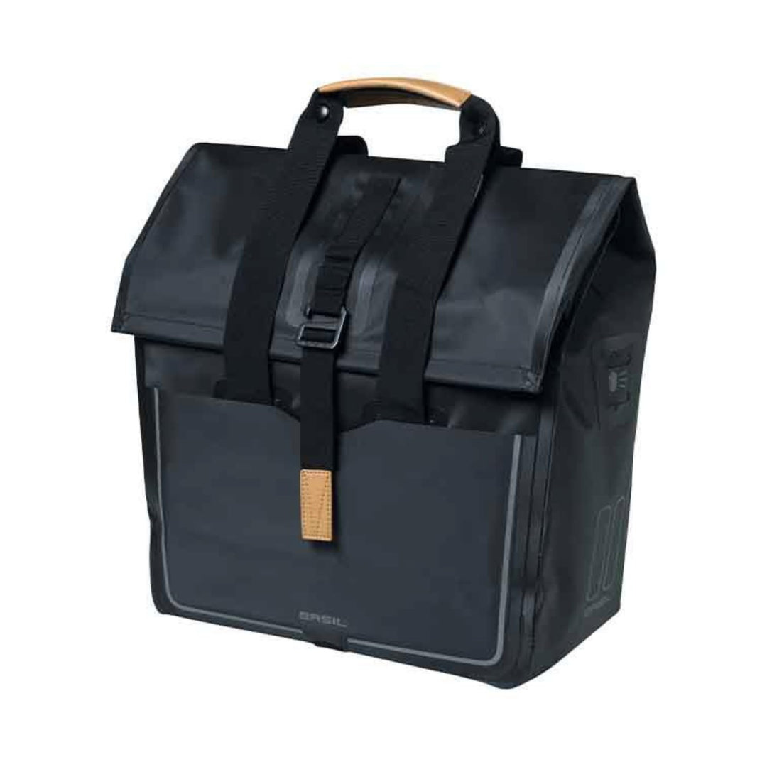 Basil Urban Dry Shopper Fahrradtasche 34 x 16 x 48 cm Schwarz, 34 x 16 x 48 cm Schwarz