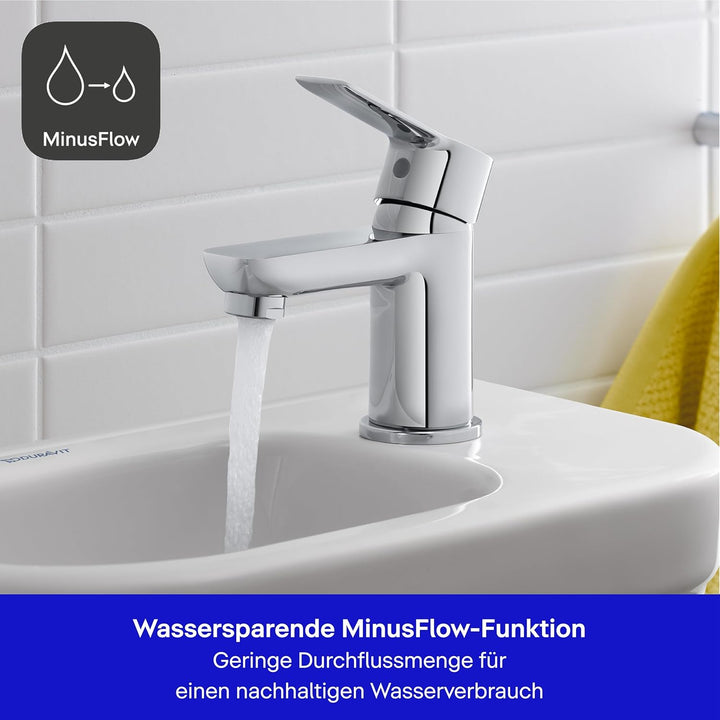 Duravit D-Code Waschtischarmatur, Grösse S (Auslauf Höhe 125 mm), energiesparende Waschbecken Armatu