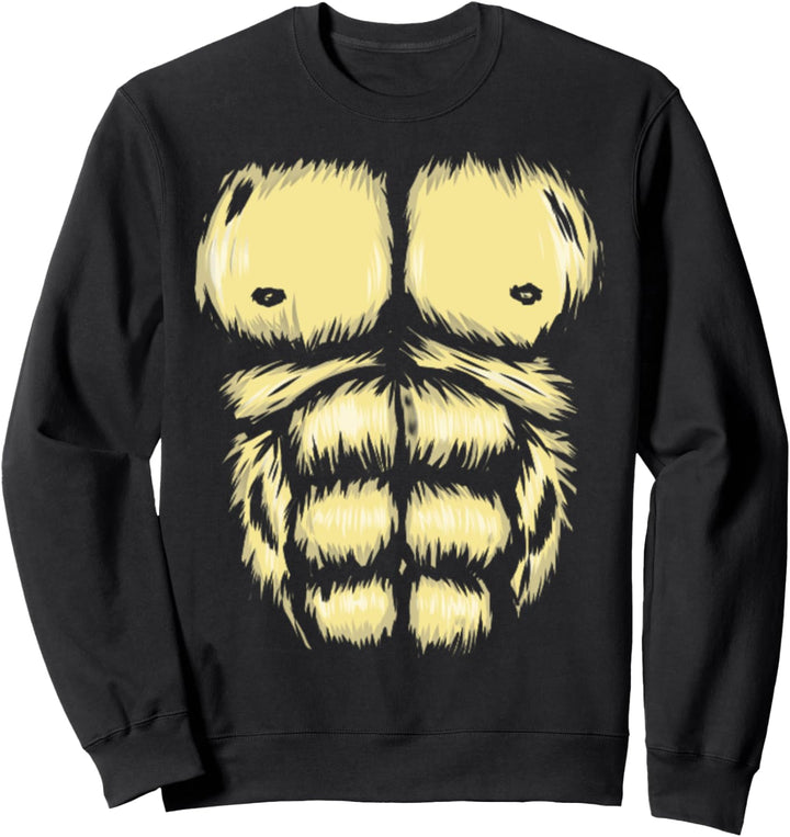 Gorilla Kostüm Halloween Affe Affe Brust Tier so tun Animal Sweatshirt