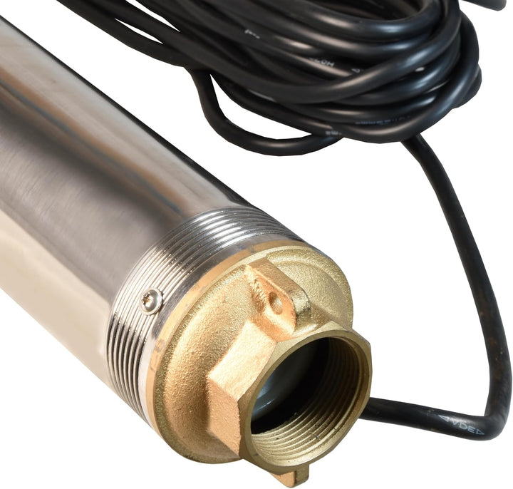 Tiefbrunnenpumpe Wasserpumpe 3.5" 4/20 (1500W 7200l/h max Förderhöhe 110m), Sandverträglich Edelstah