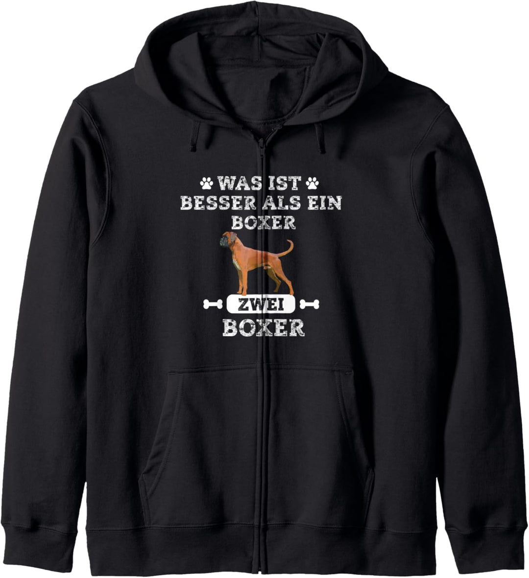 Zwei Boxer Hunde Design - Boxer Geschenk Kapuzenjacke
