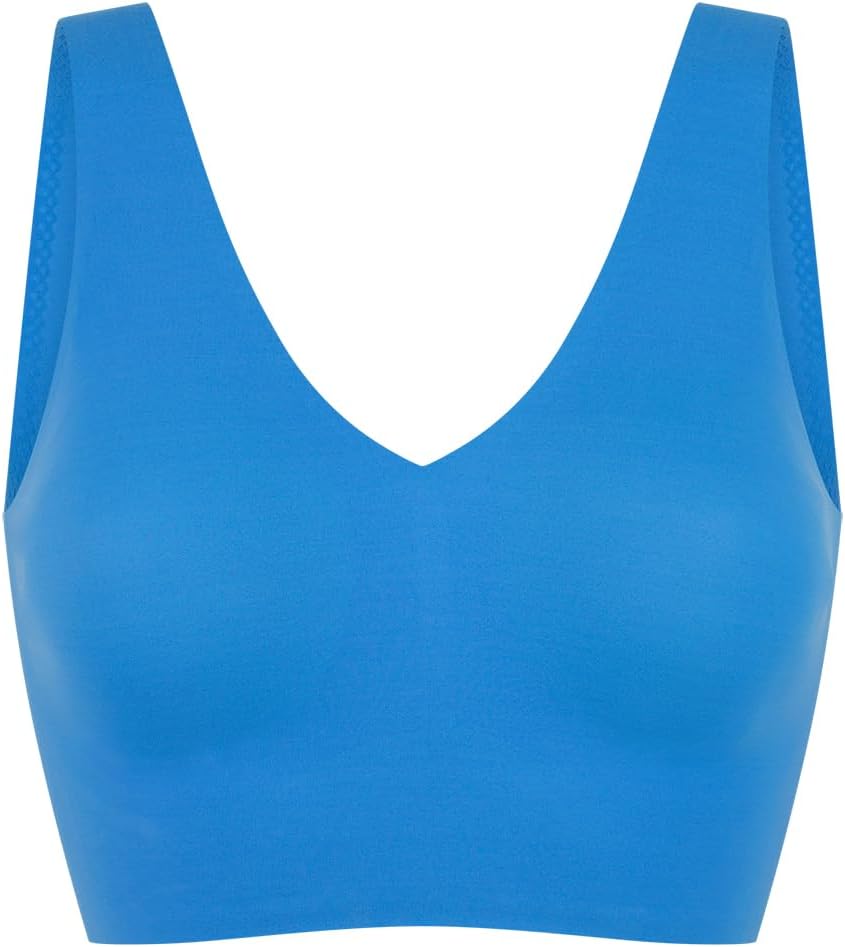 Schiesser Damen Nahtloses Bustier mit herausnehmbaren Pads - Invisible Soft 38 Atlantikblau_181237,