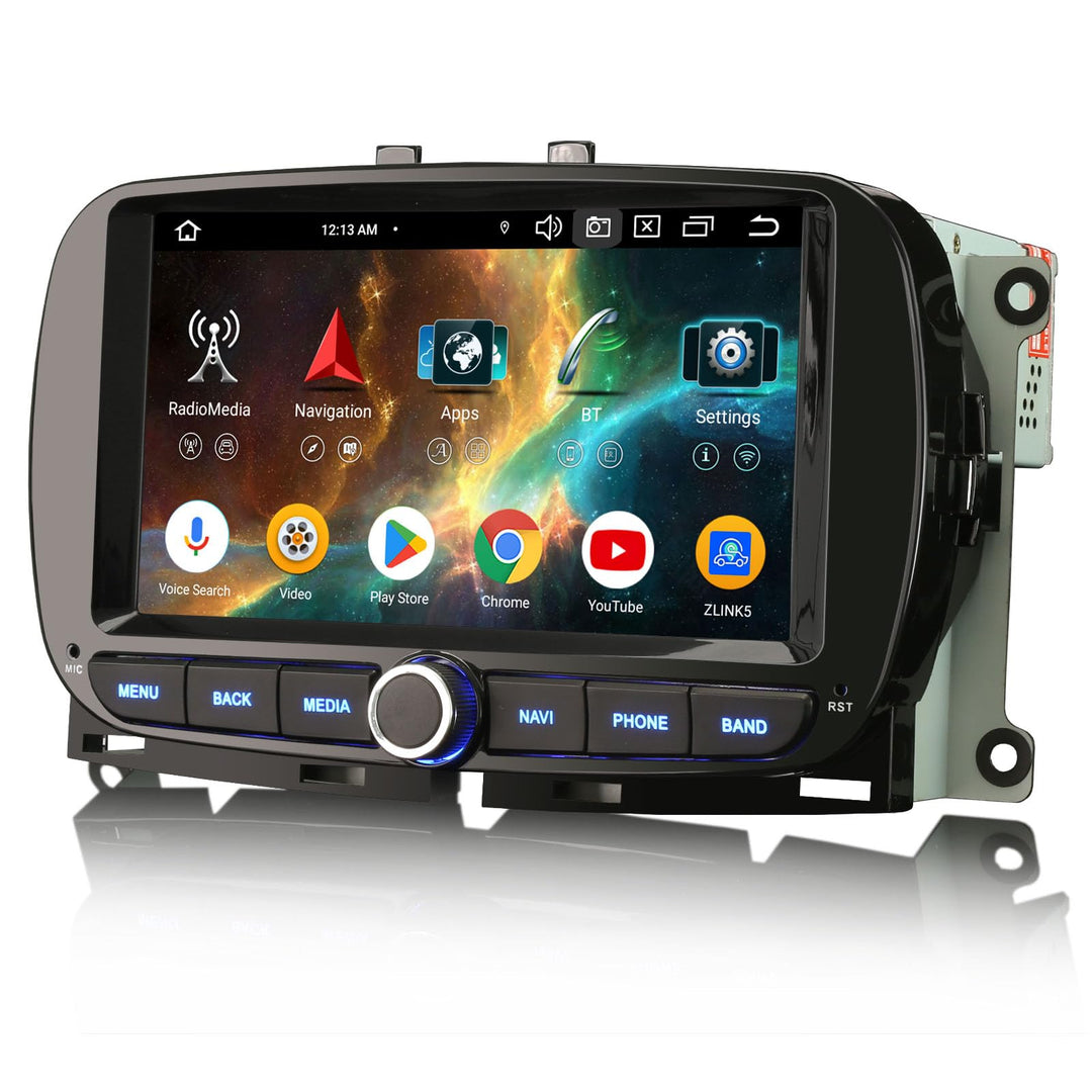 Acht-Kern Android 14 DAB+ Autoradio Für Fiat 500/500C/500S/500E (2016-2019) mit GPS Navi DSP WiFi Bl