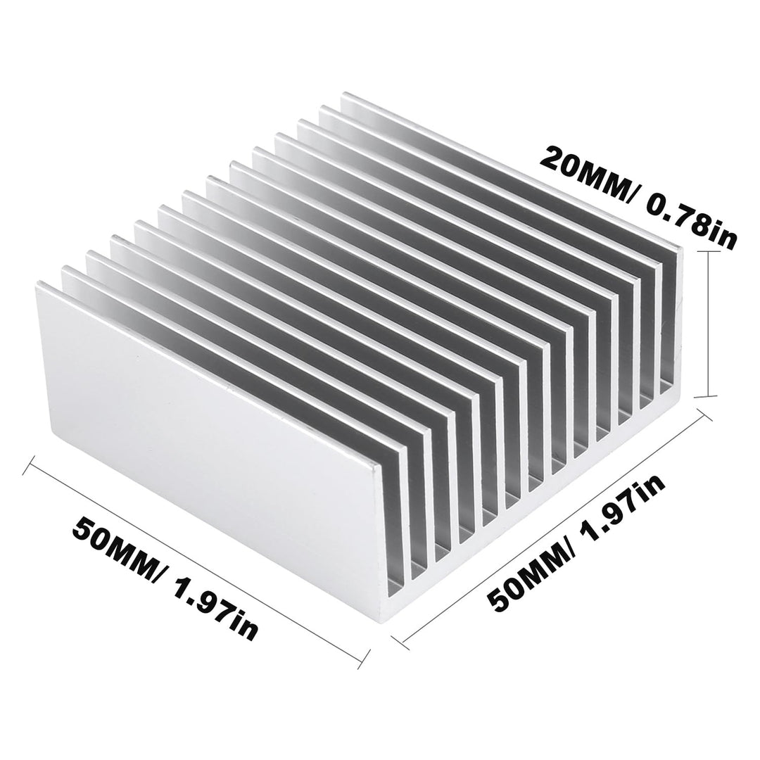 4 x 50 mm Aluminium-Kühlkörper, 50 x 50 x 20 mm, Kühlkörper-Set für GPU, CPU, LED-Chipsatz, Kühlkörp