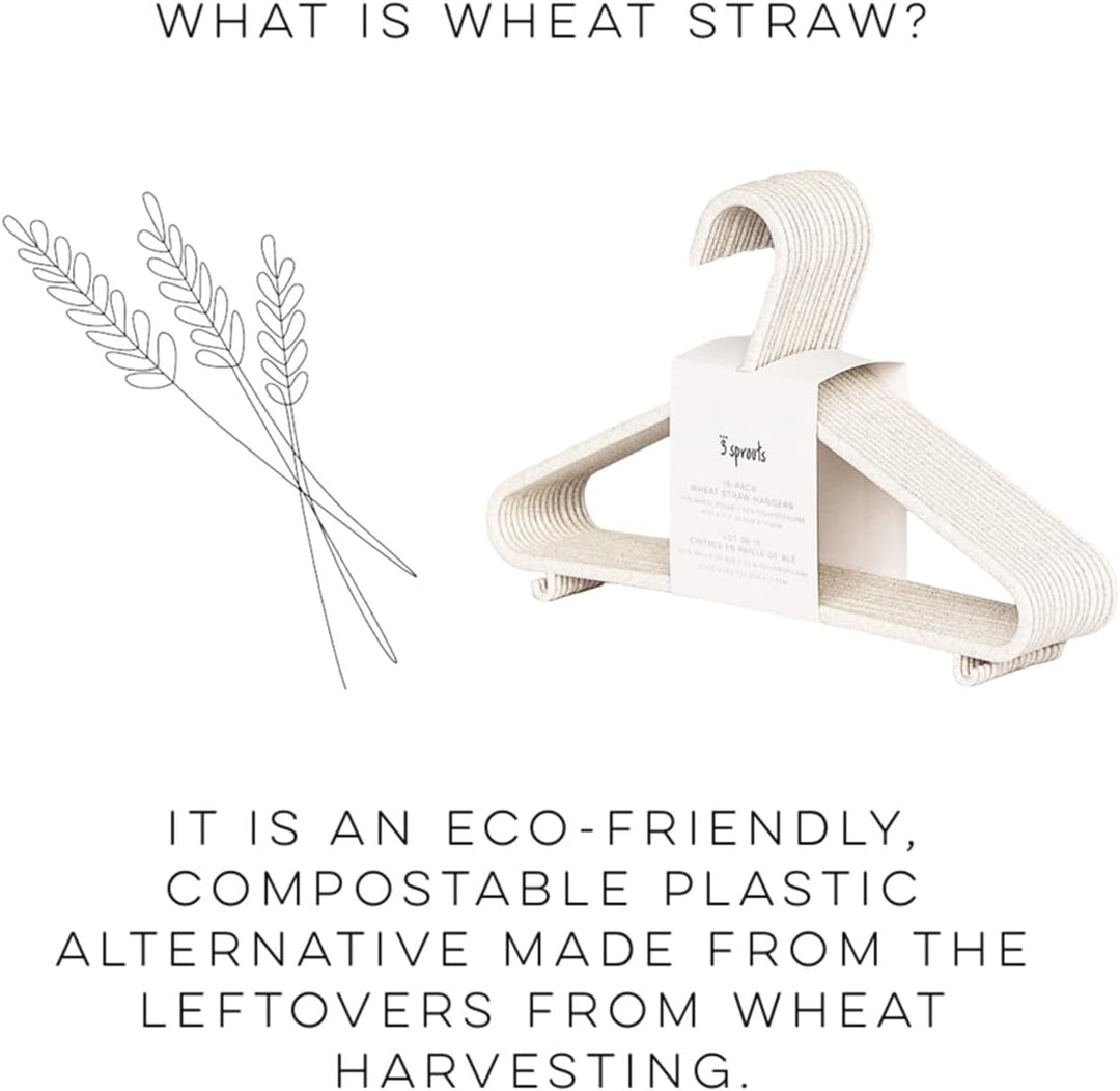 3 Sprouts - Kleiderbügel für Kinder – Baby und Kleinkinderkleidung - Nachhaltige Kleiderbügel aus We