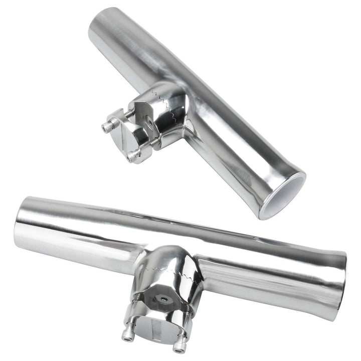 FreeTec 2× Edelstahl Rutenhalter Angelrutenhalter für Rails 25mm bis 32mm 25mm-32mm, 25mm-32mm