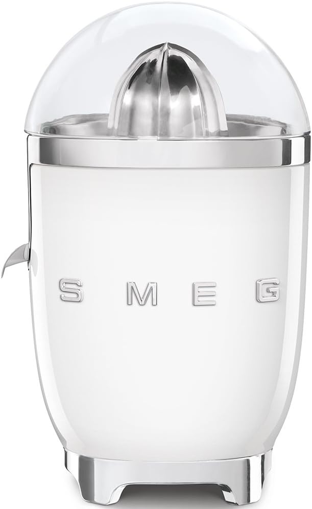 SMEG, Elektrische Zitruspresse CJF11RDEU, tropfsicherer Auslauf und Universalkegel, rutschfeste Stel