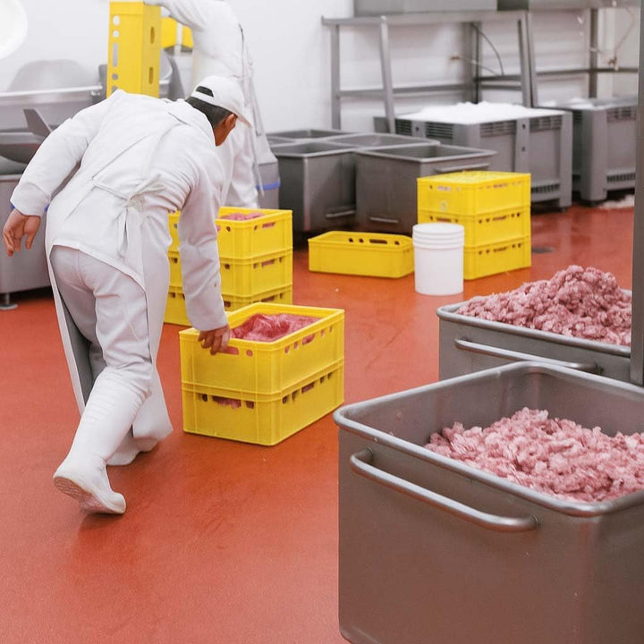 BURI 3x Fleischkiste E2 Fleischerkiste Gelb 60x40x20cm Metzgerkiste Lagerkisten Stapelkisten | Eurob