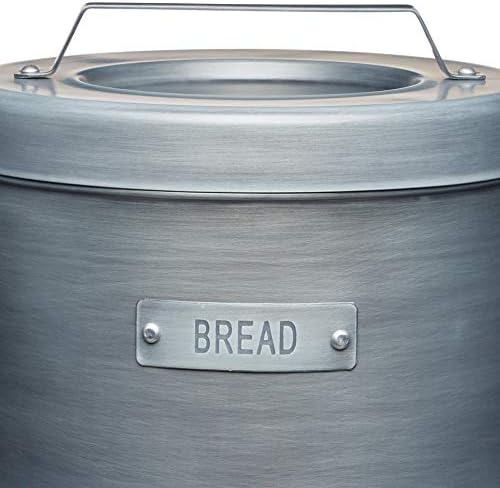 KitchenCraft Industrial Kitchen Brotdose, Metall, Brot und Brötchenbehälter, Luftdicht, Deckel mit G