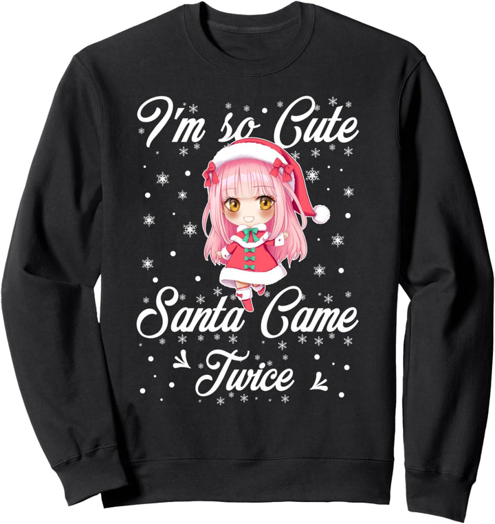 Chibi Weihnachten Rentier Geschenk Für Anime Fan Girl Sweatshirt