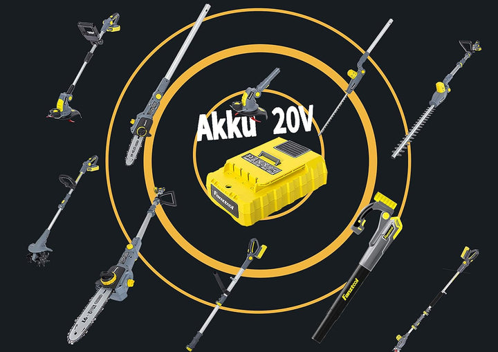 FANZTOOL 20V Ersatz-Akku, 4000 mAh Lithium Werkzeugakku für alle FANZTOOL Geräte Ersatz-Akku 4Ah, Er