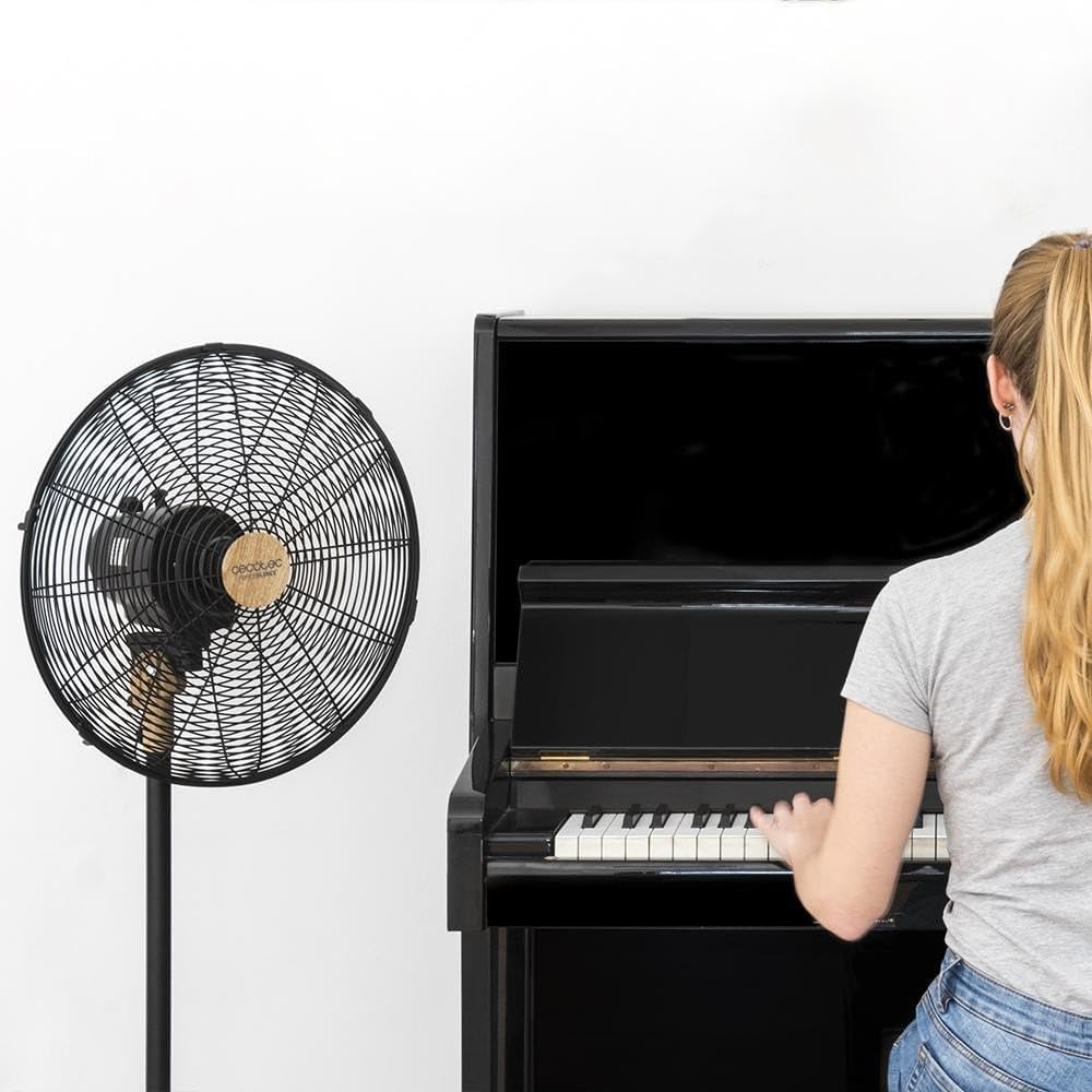 Cecotec Standventilator EnergySilence 600 Woodstyle, 50 W, Holzoptik, 40 cm Durchmesser mit 4 Klinge