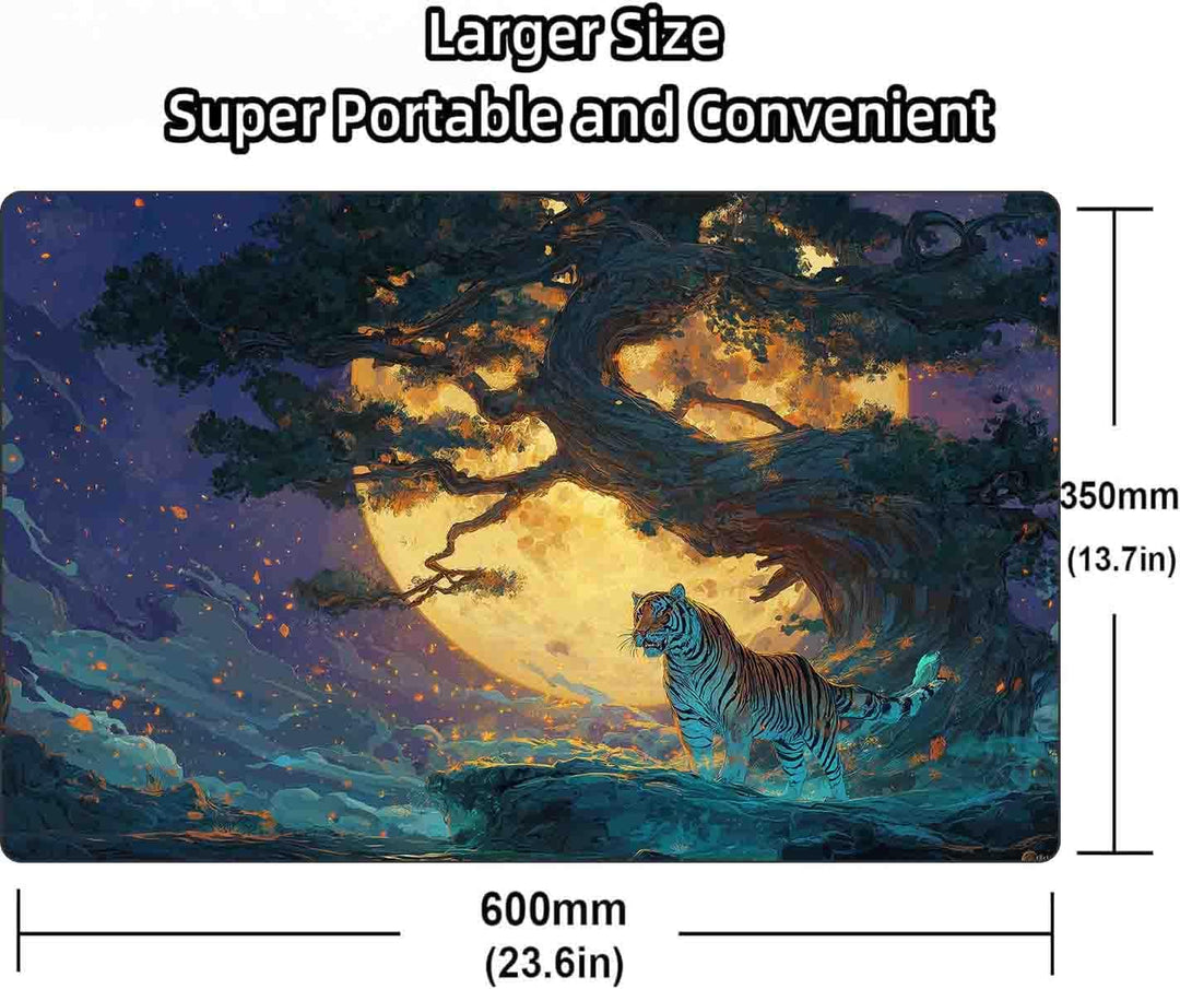MTG Playmat 24x14 Inches Non-Slip Dragon Design Stitched Edges Smooth Surface Rubber Base TCG Game M