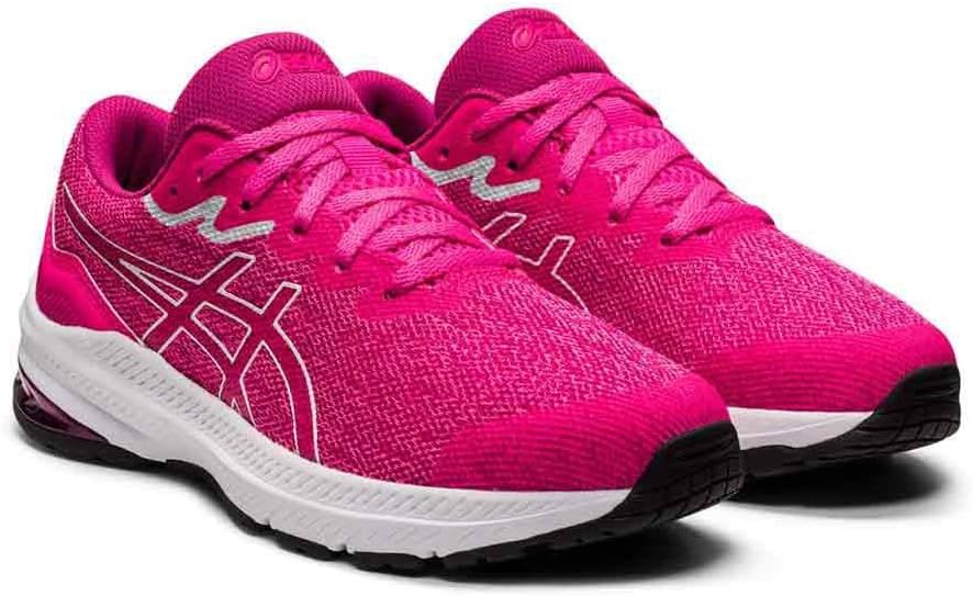 ASICS Unisex Kinder Gt-1000 11 Gs Sneaker 34.5 EU Pink Glo White, 34.5 EU Pink Glo White