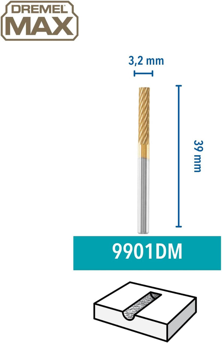 Dremel MAX Wolframkarbid-Hochgeschwindigkeits-Fräsmesser (9901DM) Hochgeschwindigkeits-Fräsmesser mi