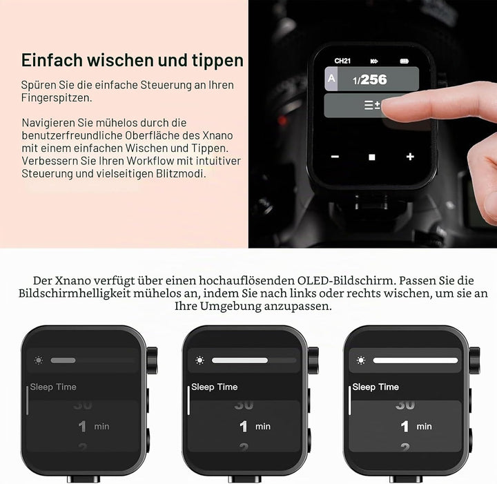 Godox X3C X3-C 2.4G OLED-Touchscreen Flash Trigger TTL Blitzauslöser, X3C