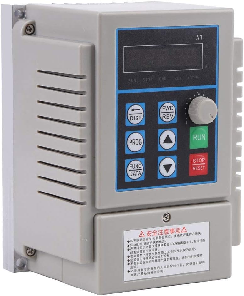 Frequenzumrichter Professioneller VFD AC 220V 0.75kW Frequenzumrichter Inverter Drehzahlregler 0.75k