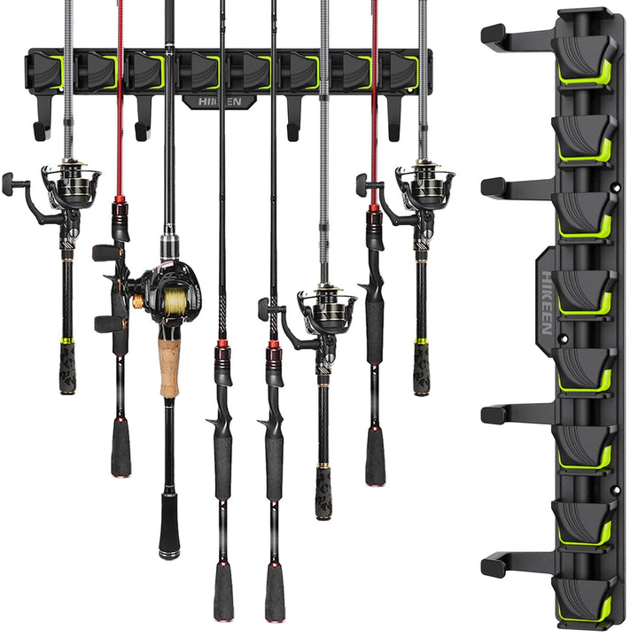 Angelrutenhalter für Garage mit Federgriff Design, Fishing Rod Rack Wand Angel Rutenhalter Vertikale