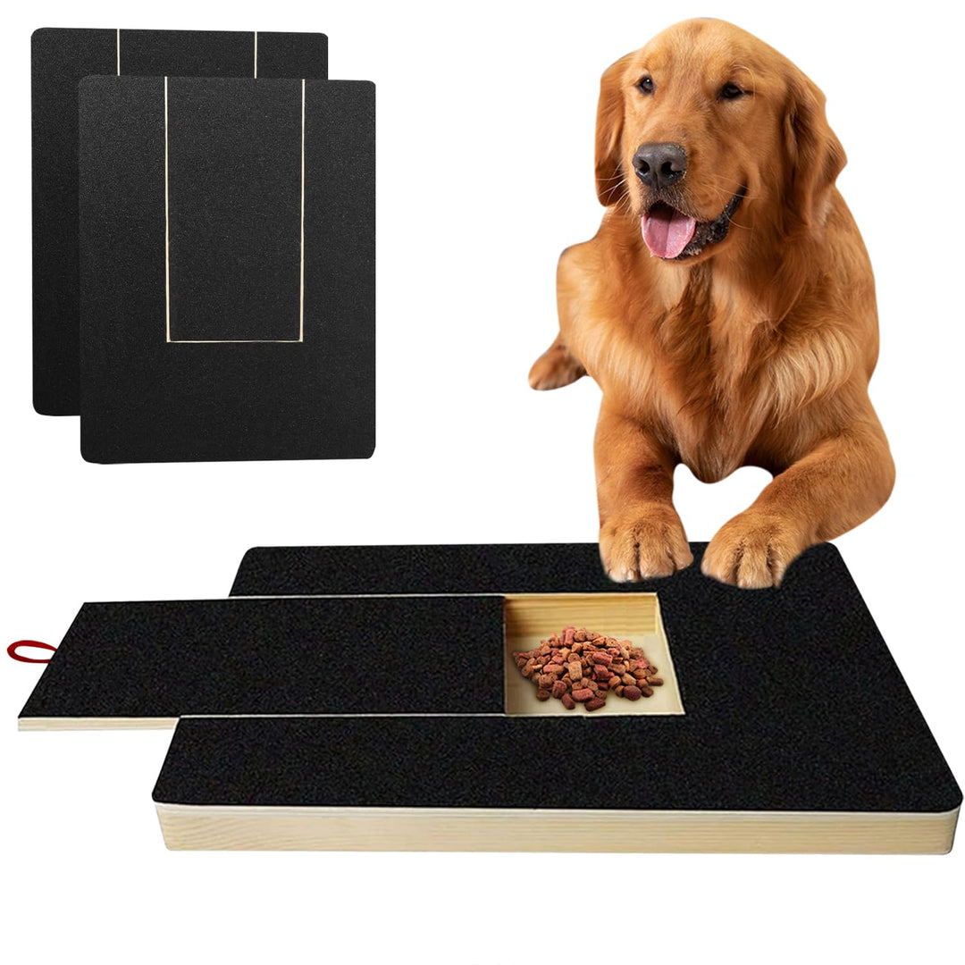 Krallenschleifer für Hunde mit Snack-Box Kratzbrett Hund mit 2 Ersatzblättern Schleifpapier,Hunde Kr