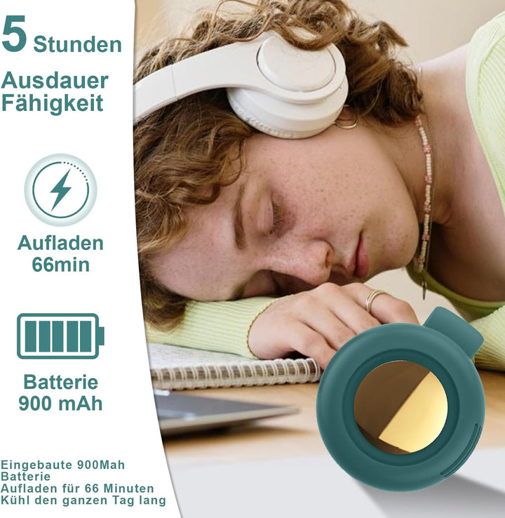 Small Clip Fan,Portable Silent Mini Bladeless Fan Clip On,Tragbarer Clip Ventilator,3 Geschwindigkei