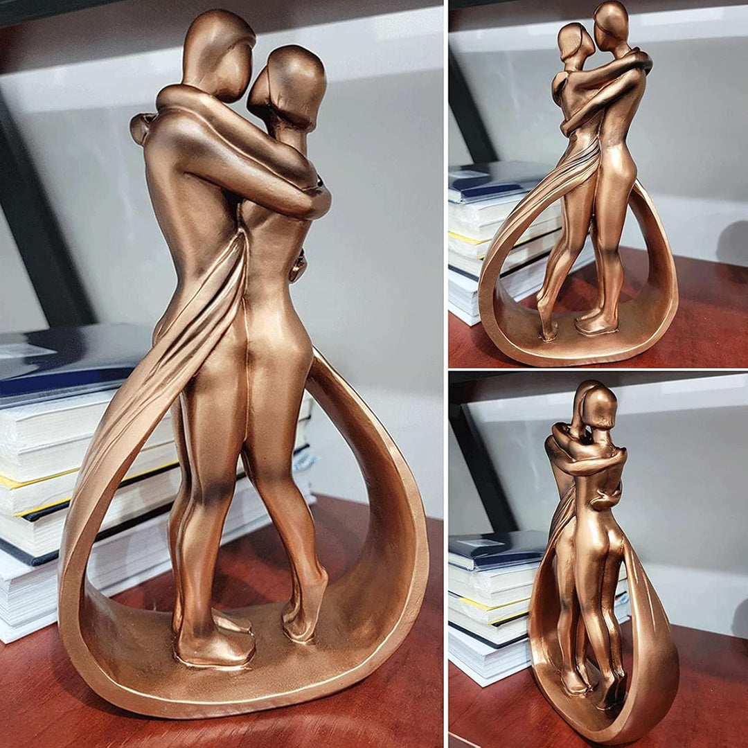 Aoneky Harz Paar Statuette - Geschenk zum Jubiläum Hochzeit - Dekorative Statue für Haus Schlafzimme