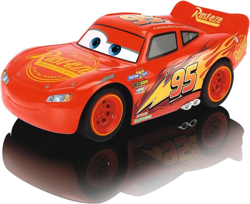 Jada Toys RC Cars 3 Lightning McQueen Turbo Racer, ferngesteuertes Auto mit 2-Kanal Fernbedienung, S