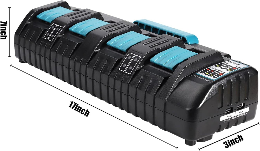 18V 4 Port Ladegerät DC18SF für Makita 14,4V-18V Lithium Batterien BL1850 BL1815N BL1830 BL1840 BL18