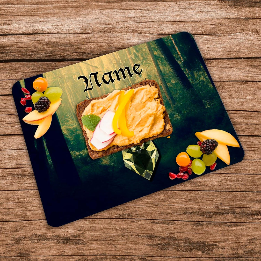 Vesperbrettchen mit Name/Frühstücksbrettchen Brotzeitbrettchen Schneidebrettchen mit Motiv und Perso