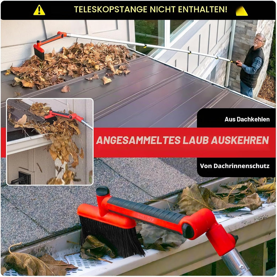 Mehrwinkel-Dachrinnenreinigungswerkzeuge vom Boden – Dachrinnenreiniger-Werkzeugaufsatz mit Dachrinn