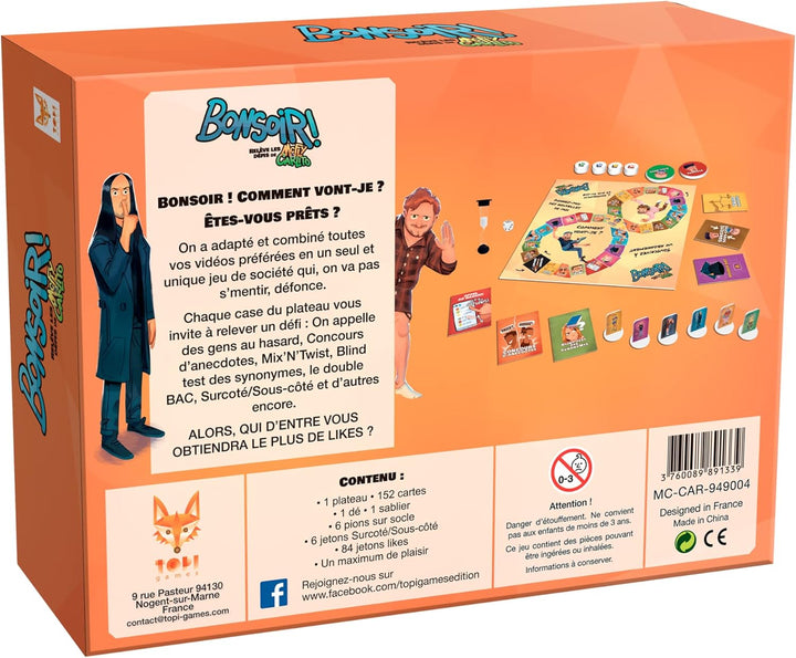 Topi Games – BonSoir-Spiel McFly und Carlito Gesellschaftsspiel, MAC-CAR-949003, mehrfarbig