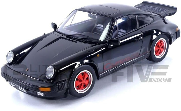 KK Scale KKDC180873 - Porsc. 911 Carrera 3.2 Clubsport Black & Red 1989 - massstab 1/18 - Sammlerstü