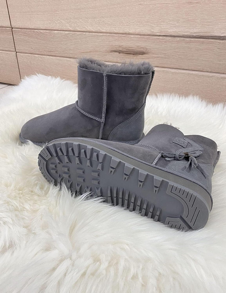 Rohn Lammfell Boots Stockholm, Winter-Stiefel aus 100% Lammfell, warme Schneeschuhe