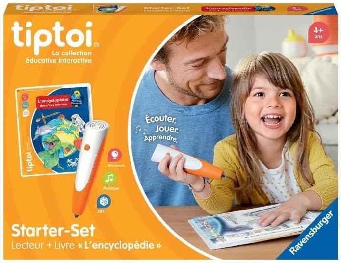 Ravensburger - tiptoi® – Starter Set – Leser + Buch Die Enzyklopädie der neugierigen P'tits curieux